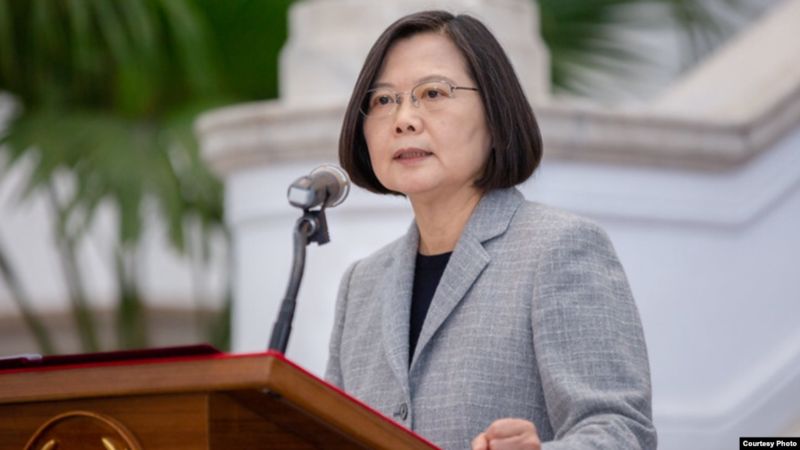 台湾总统蔡英文2020年4月1日在记者会上发表讲话(台湾总统府提供).jpg